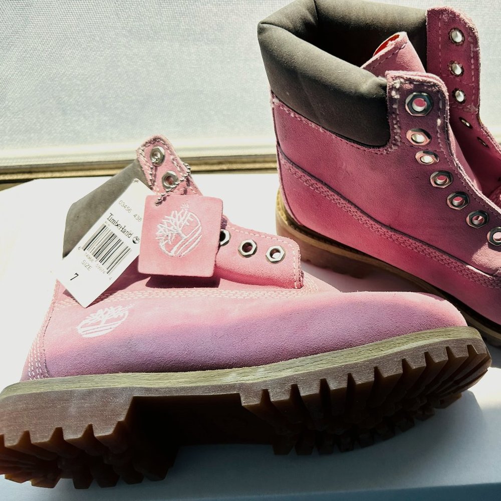 Timberland New Anti-Fatigue Waterproof Premium Pink Boots Size 7
